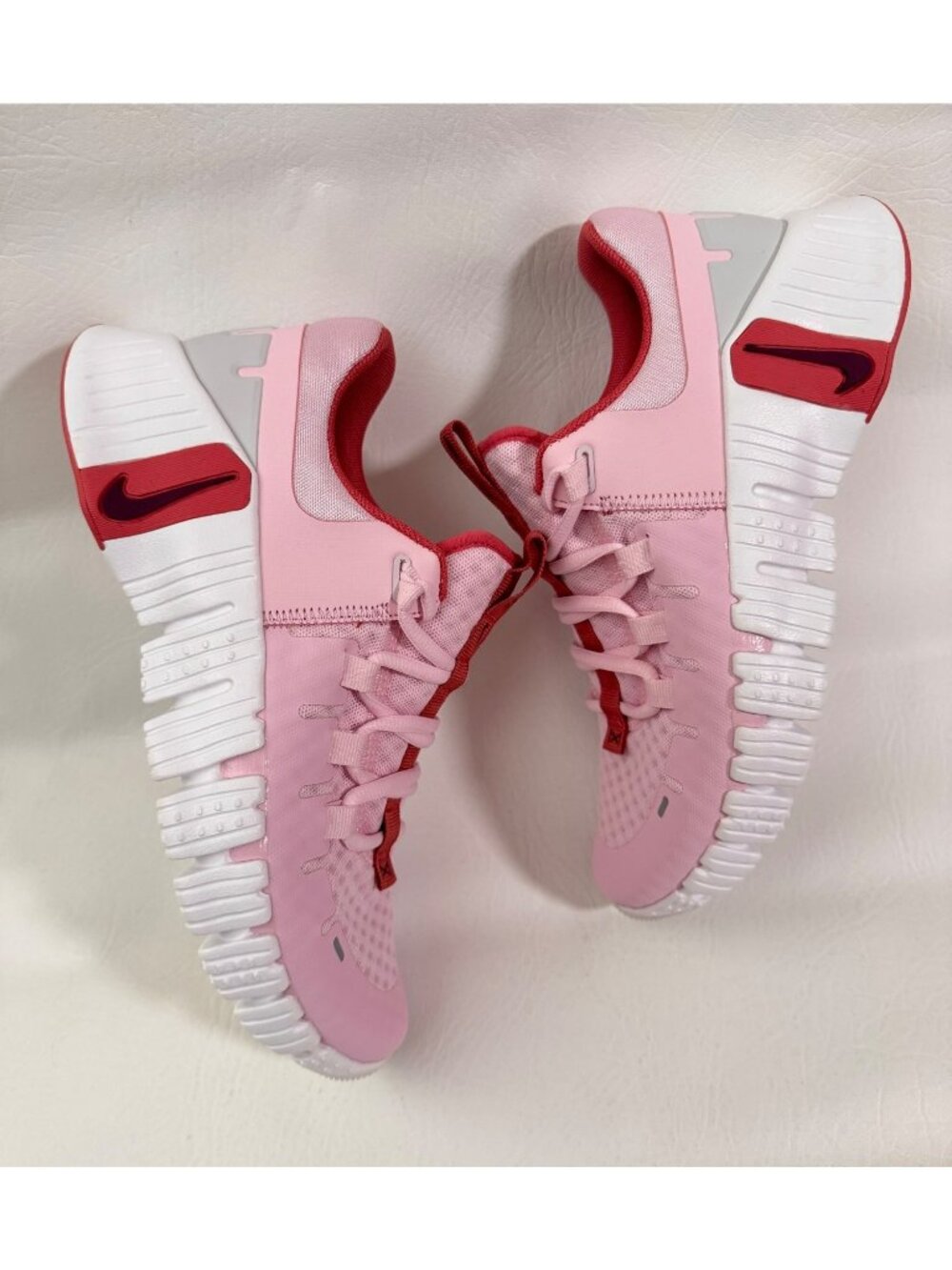 ✨ J12 SIZE 7.5 WOMEN'S NIKE FREE METCON 5 PINK / RED-ADOBE DV3950 603